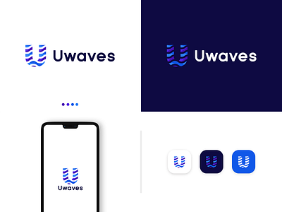 Uwaves - Logo Design bold brand identity branding creative graphicdesign icon illustration logo logodesign minimal modern logo script simple software technology typography u letter logo waves