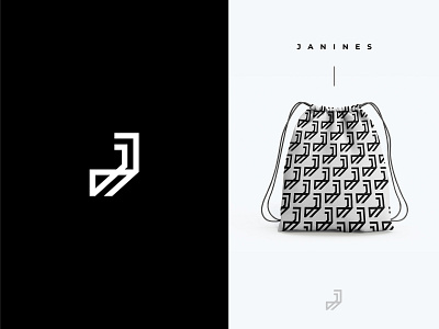 Janines - Logo Design app apparel brand identity branding clothing brand creative fashion label flat logo graphicdesign icon illustration logo logo design minimal modern logo monogram print typography