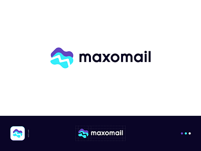 maxomail - Logo Concept 2 app branding creative flat logo icon identity illustration logo logodesign m letter logo mail minimal modern logo typography