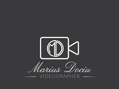 Marius Dociu Videographer branding creative logo flat flat logo illustration illustrator logo minimal minimal logo design photographer typography