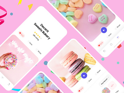 Candy recipe app design concept app candy credit card dailyui design feed free freelance illustration light colors mobile app pink ux