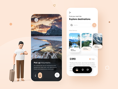 Travel service - Mobile App design