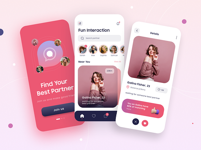 Find your perfect partner - Dating app by Tehneat Nawaz on Dribbble