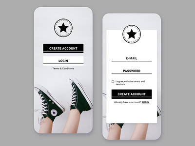 Daily UI Challenge #1 - Sign Up app concept daily 100 challenge dailyui dailyui 001 mobile ui shoes app sign up ui