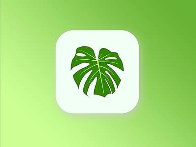 Daily UI Challenge #5 - App Icon app appicon concept daily 100 challenge dailyui dailyui 005 design flora monstera deliciosa plantapp ui