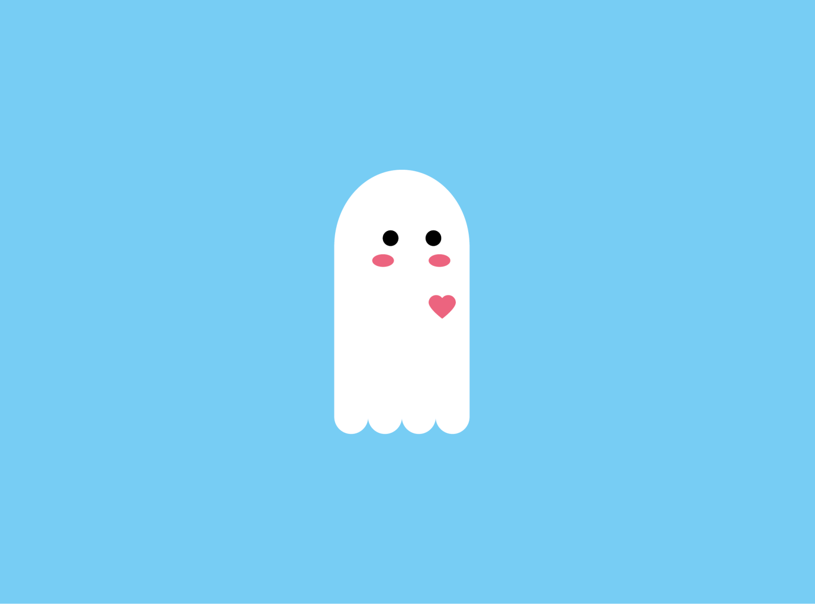 A heart shaped ghost. by Heart Shaped Ghosts on Dribbble