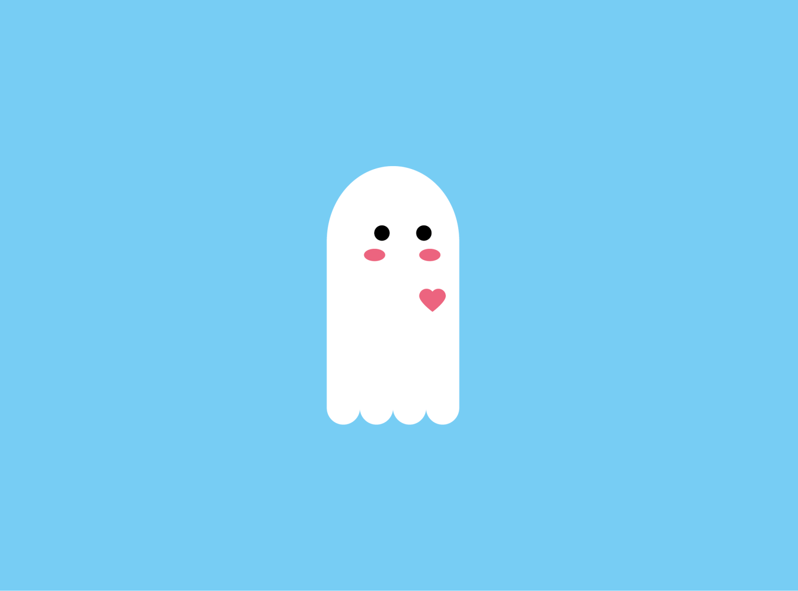 A heart shaped ghost. by Heart Shaped Ghosts on Dribbble