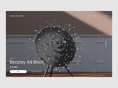 Bang & Olufsen - Menu Interaction animation carousel concept design ecommerce editorial experience hover hover effect interaction luxury menu motion principle product smooth transition ui ux website