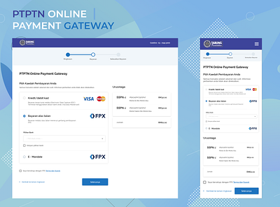 PTPTN Online Checkout Page ui ux web design