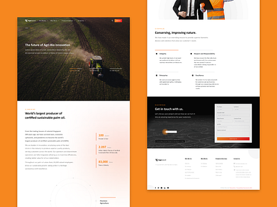 Agriculture Website Concept ui ux web design