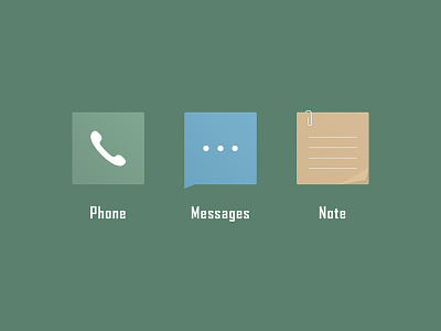 Depart Icons 9 icons messages note phone