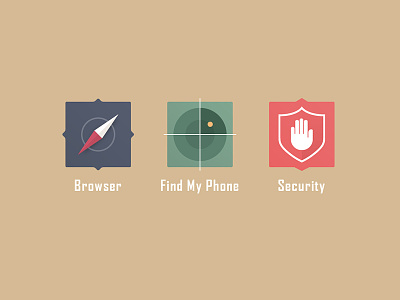 Depart Icons 5 browser find my phone icons security