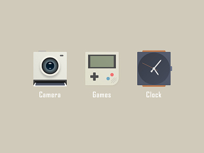 Depart Icons 2 camera clock games icons
