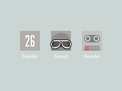 Depart Icons 1 calendar contacts icons recorder