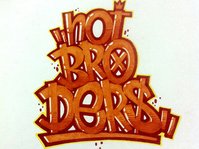 Hot Broders bros brothers colors hot illustration lettering sharpie