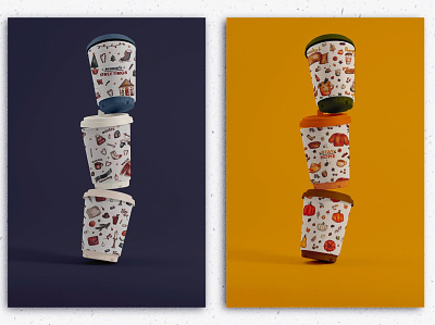 Design paper’s cups 3d art artist artwork branding character design drawing graphic design illustration illustrator pattern print design
