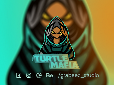 ASSASSIN TURTULE esports logo illustraion logo mascot twitch logo youtube