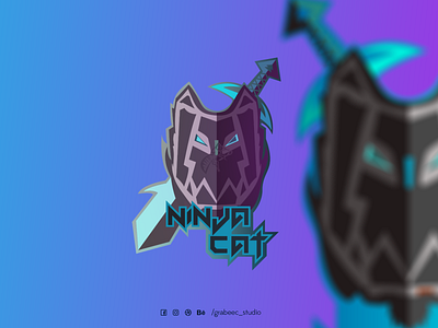 ninja cat esports illustraion illustration logo logo design mascot mascot logo twitch logo