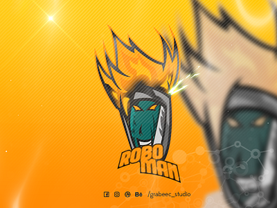 ROBO MAN esport esportlogo esports logo illustraion illustration logo logo design mascot mascot logo twitch logo youtube
