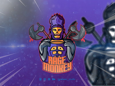 Rage Monkey design esportlogo esports logo illustration logo logo design mascot mascot logo twitch logo youtube