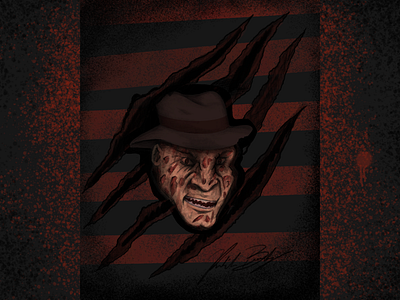 Mr. Nightmare freddy freddykrueger horrormovie illustration inktober nightmare nightmareonelmstreet whynot whynotlifa whynotwednesday