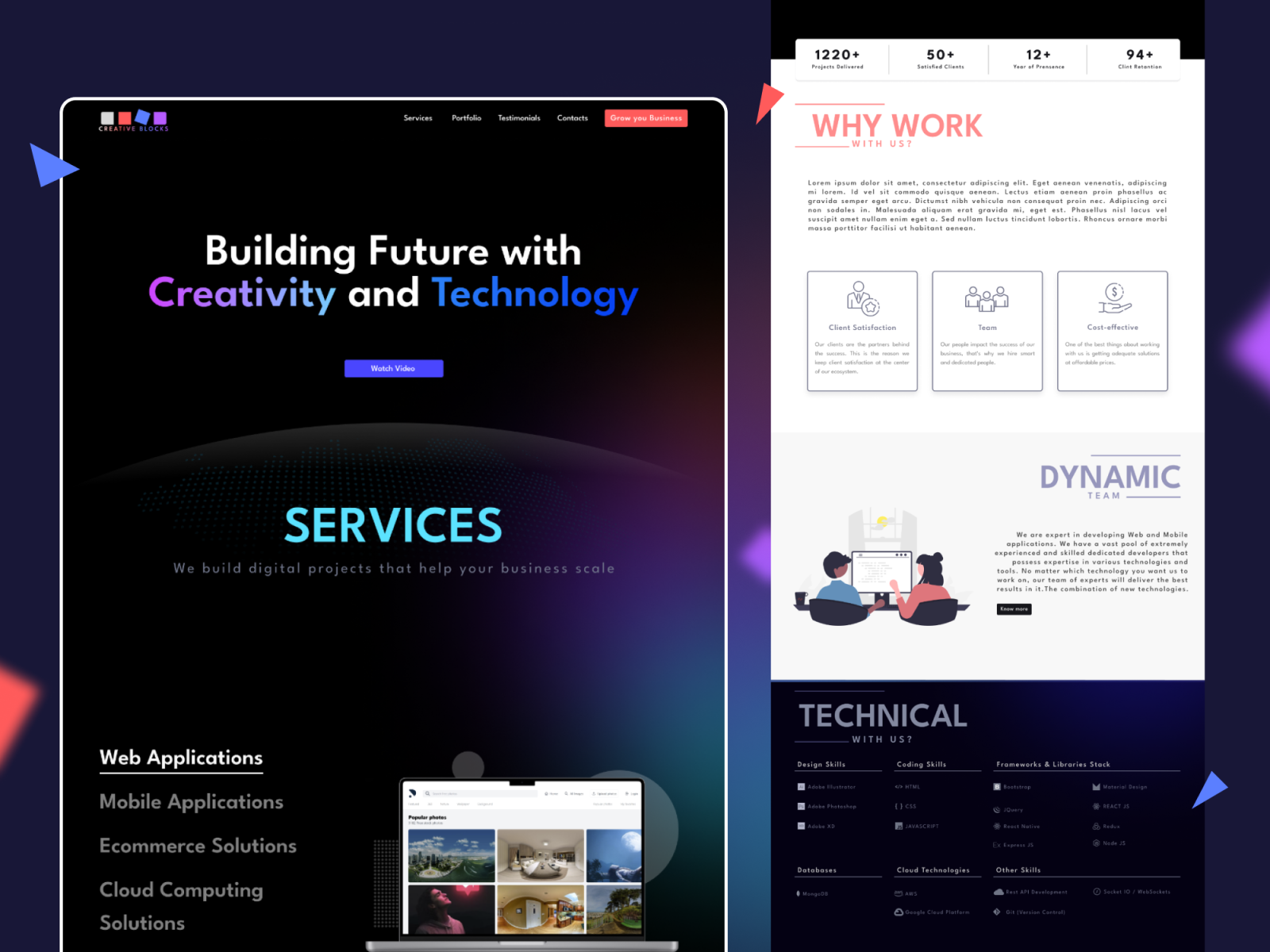 Creative Blocks - Landing Page Design By Sachin Sharma On Dribbble