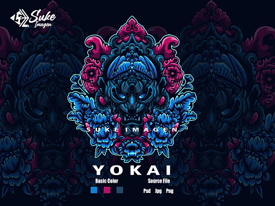 YOKAI branding clothing clothing design design illustration japanese japanese art japanese style logo t shirt t shirt illustration vector