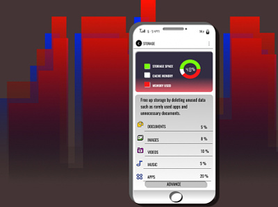 UI storage interface app design illustraion mobile uidesign uiux