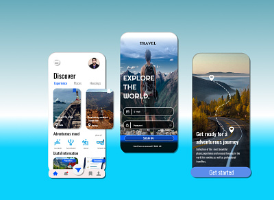 Travel app mobile concept design mobile travel travelling uidesign vector