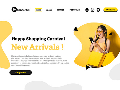 Shopping Website Landing Page