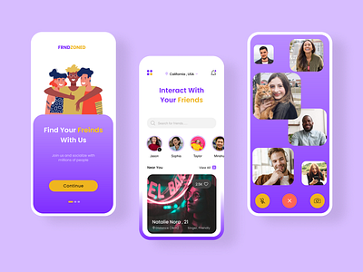 New Concept For Frndzoned App 3d best dribbble shot branding chat app clean ui community app design friend app girl illustraion love message app minimal minimalistic partner socail medai app social app ui uidesign uiux