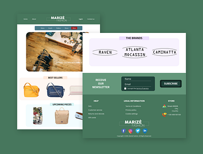 Marize's clothing store clothing store ui design ux design web design website webstore