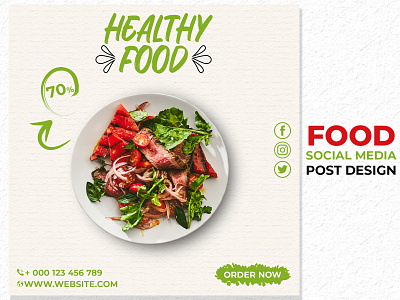 Food Social Media Post || Social Banner