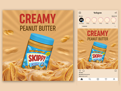 Peanut Butter Social Media Banner ads design banner design branding facebook ads design facebook banner food banner instagram banner instagram post instagram stories peanut butter banner social media banner social media design