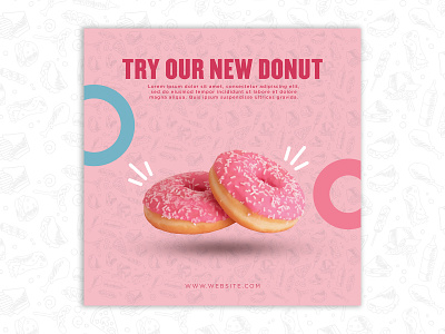 Social Media Donut Banner | Instagram Post | Advertising