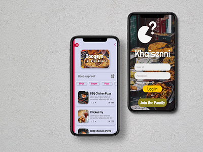 Food app UI design