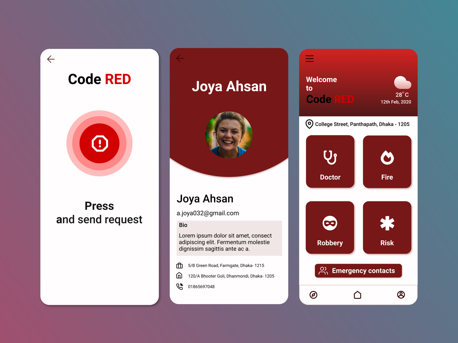 Emergency App UI Design By Awlad Hossain Ohe On Dribbble