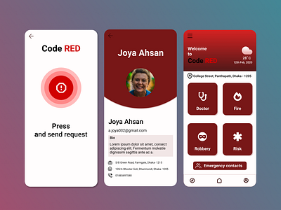 Emergency App UI design
