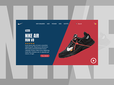 Nike Sneakers Web UI design feather icon figma nike shoes online store sneakers ui ux webdesign