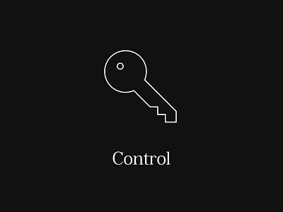 Control icon b2b branding dark icon key plume