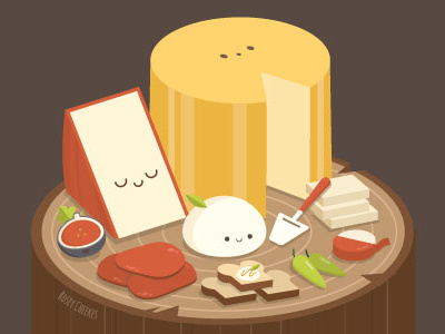 Charcuterie charcuterie cheese cute design food gourmet graphic illustration