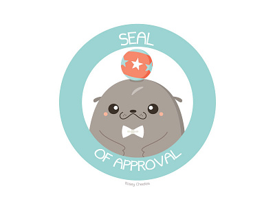 Seal Of Approval animal cute illustration pun seal vector