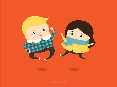 Jump for Joe character colorful cute design happy illustration illustrator orange vector