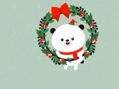 Merry Christmas after effects animated bear christmas cute gif happy merry
