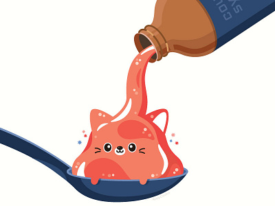 A Cat a Day Keeps the Doctor Away animal animals cat character design colorful cute happy illustration illustrator vector