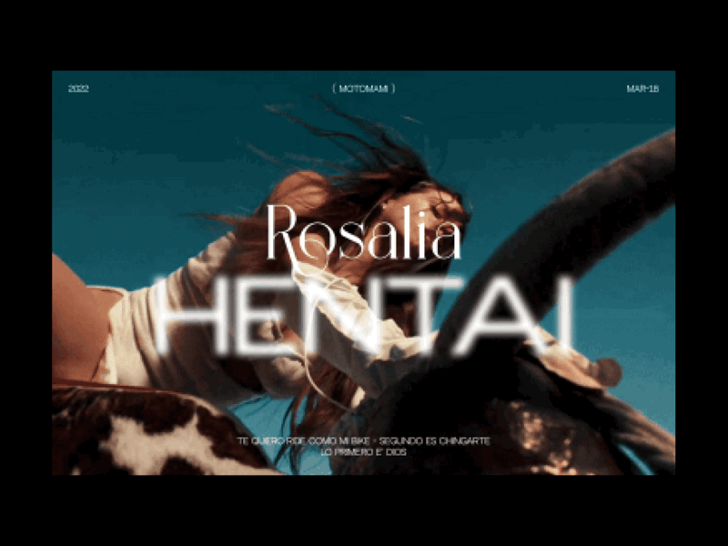 Rosalia - Hentai 2022 art clean design minimal typography ui webdesign website