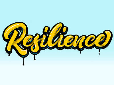Resilience Typography branding design flat graphic design illustration illustrator logo typography vector