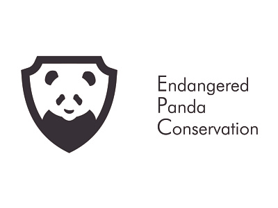 EPC conservation dailylogochallenge design logo npo panda protection shield vector
