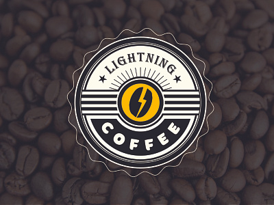LIGHTNING COFFEE bean coffee coffeebean coffeeshop dailylogochallenge design lightning logo vector vintage vintage logo