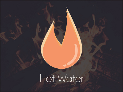 HOT WATER dailylogochallenge design fire fireplace hot logo vector water